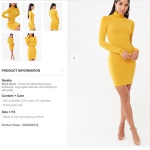 Forever21 Turtleneck Bodycon Dress in Sage Size S